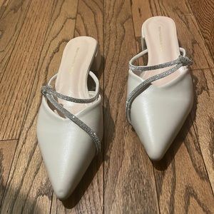 Never worn sparkly slides